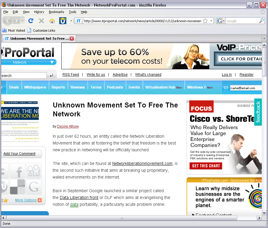 HP Network Liberation Movement Earned Media