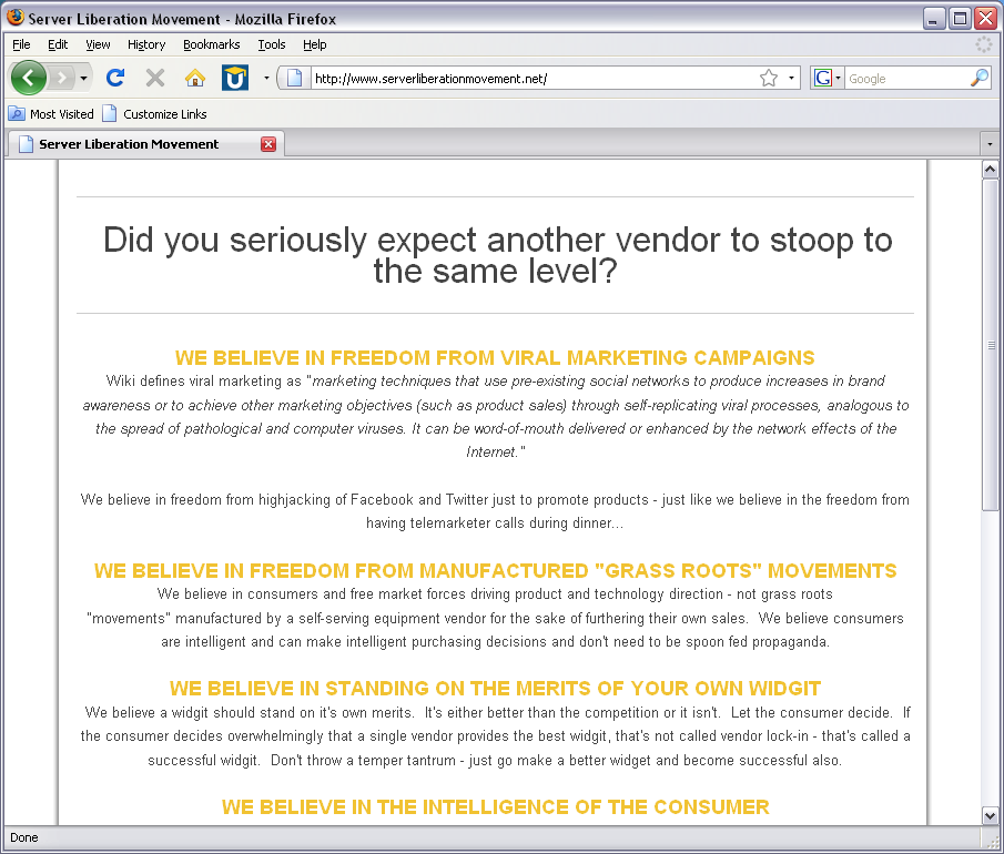 HP Network Liberation Movement Earned Media