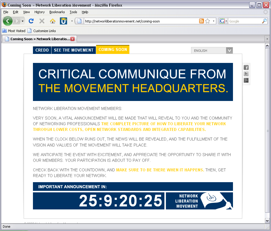 HP Network Liberation Movement Online Teaser