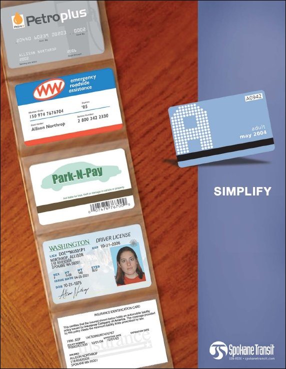 Spokane Transit Adult Pass print